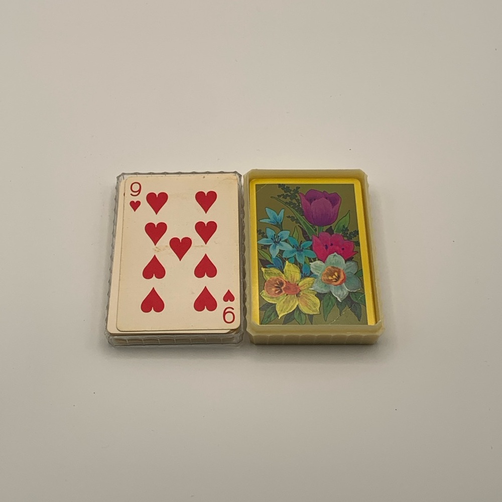 Playing Cards with Floral Design